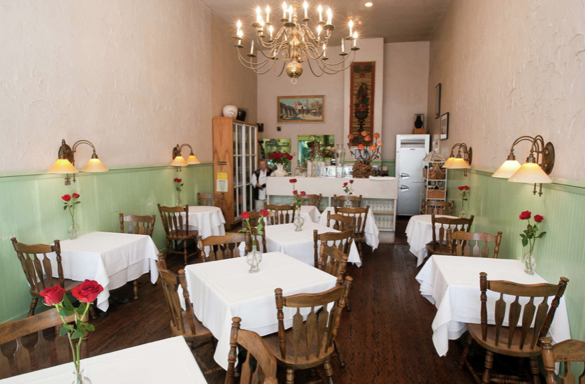 1454 Grant Avenue San Francisco, CA 94133 - Photo 23 of 34 a view of a dining room with furniture a chandelier and wooden floor