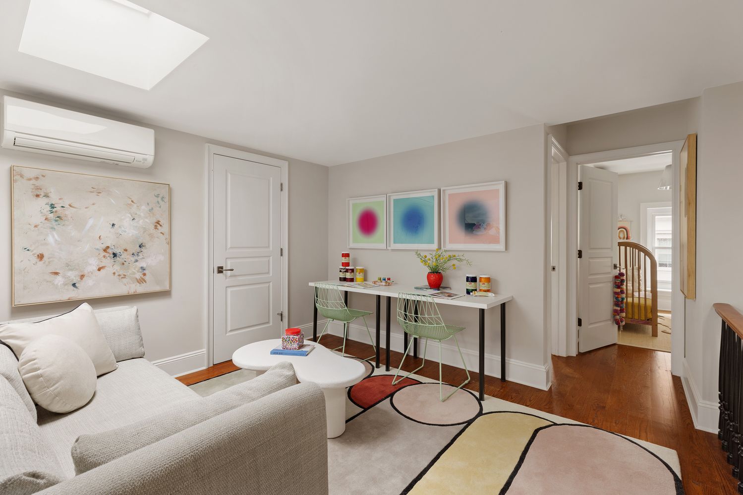 a bedroom with furniture and a window