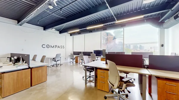 a room with furniture