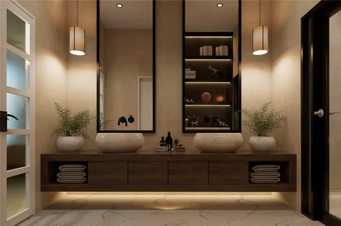 a cabinet with window