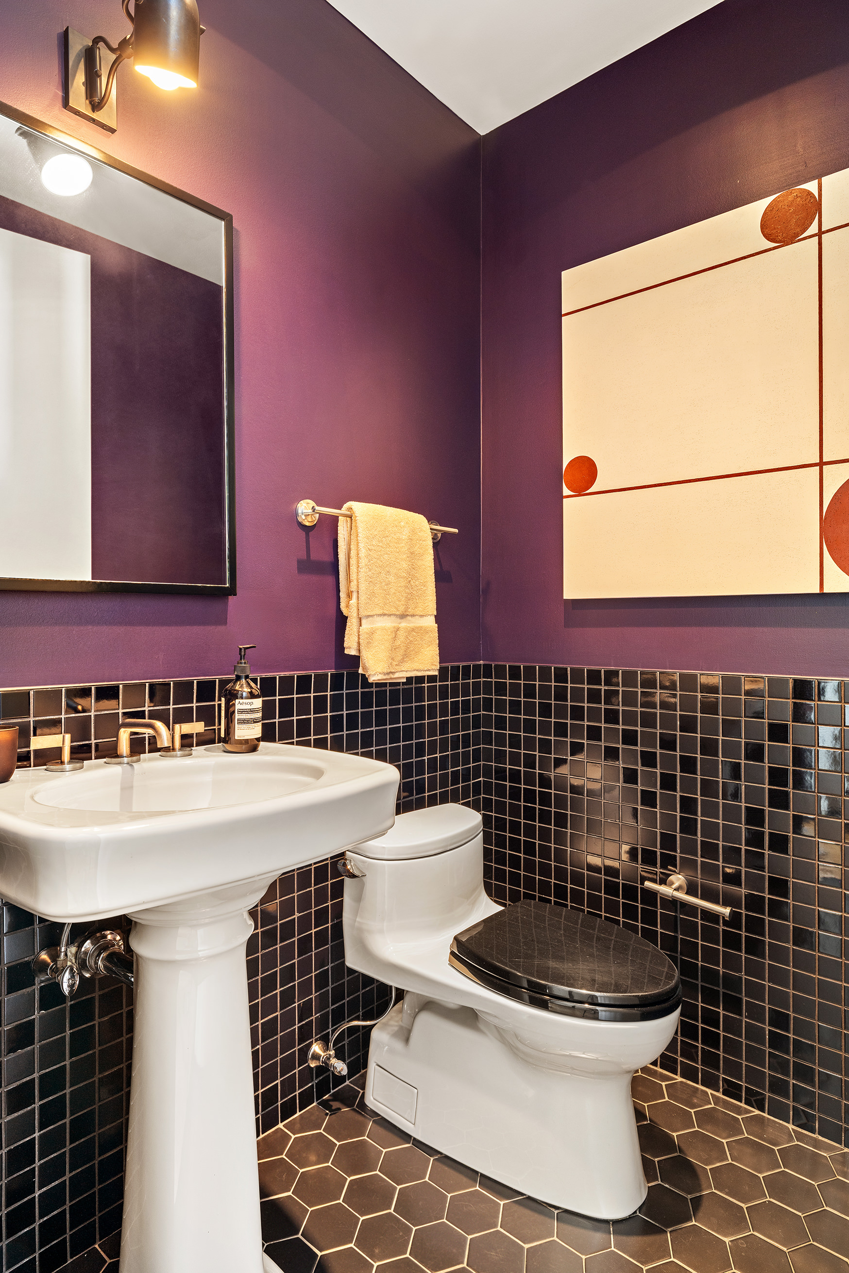 144 North 8th Street, Unit 12A Brooklyn, NY 11249 - Photo 17 of 21 a bathroom with a sink toilet and mirror