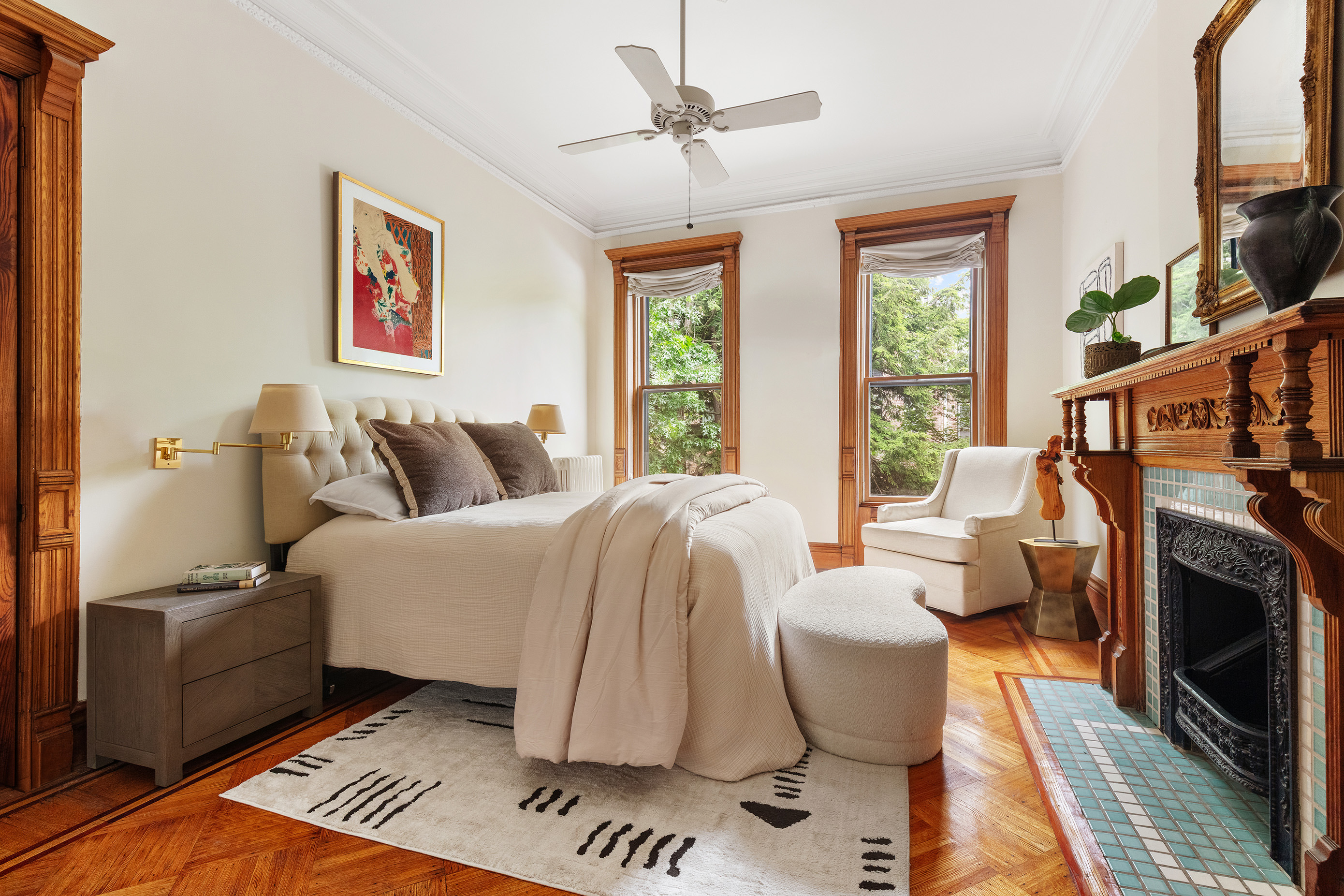 836 President Street Brooklyn, NY 11215 - Photo 10 of 23 a bedroom with bed and glass windows