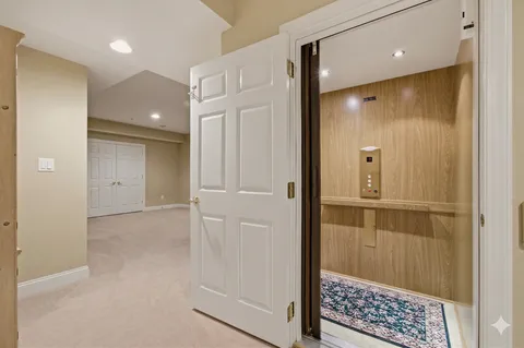 a picture of a open kitchen with a white refrigerator