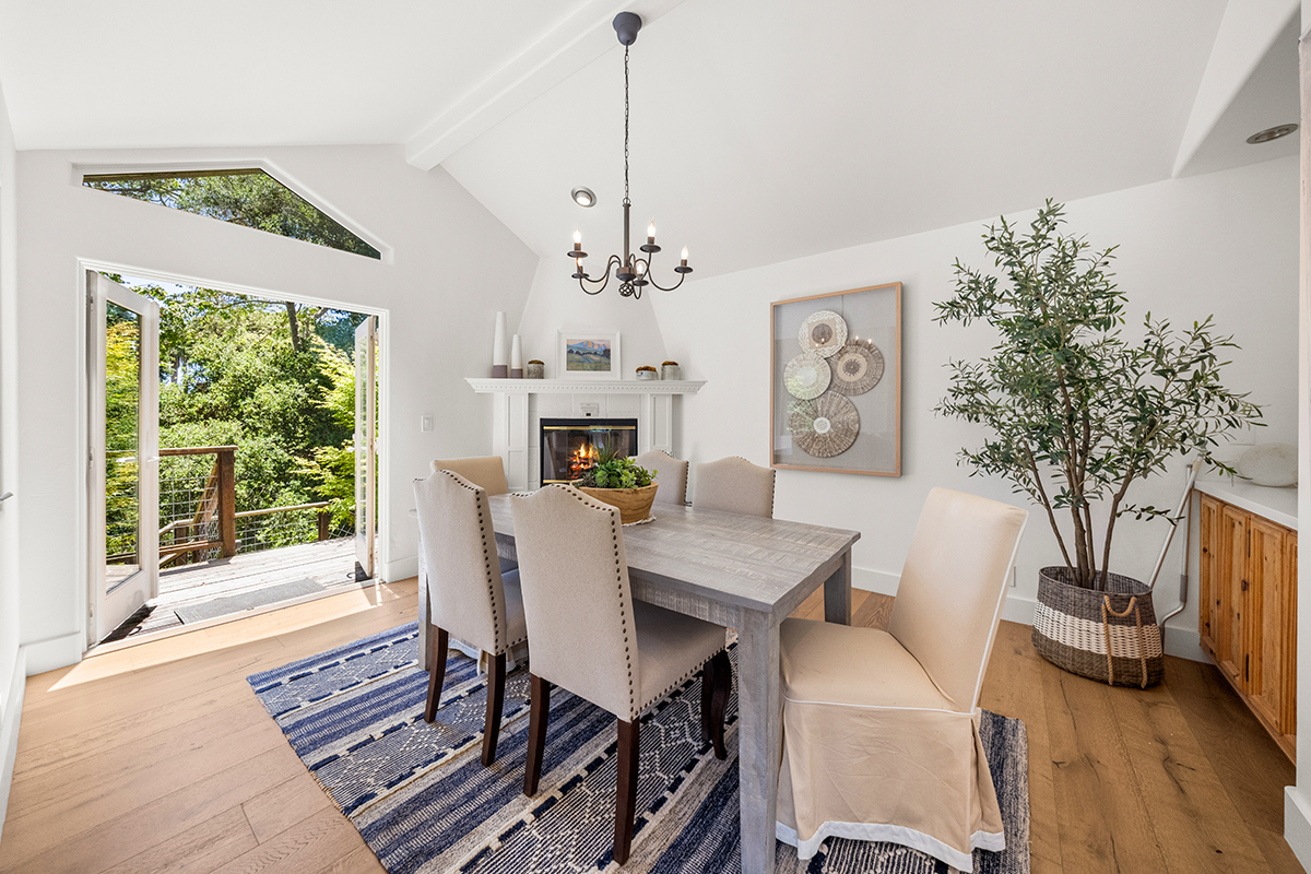 161 Loureyro Road Montecito, CA 93108 - Photo 11 of 52 a view of a dining room with furniture window and wooden floor
