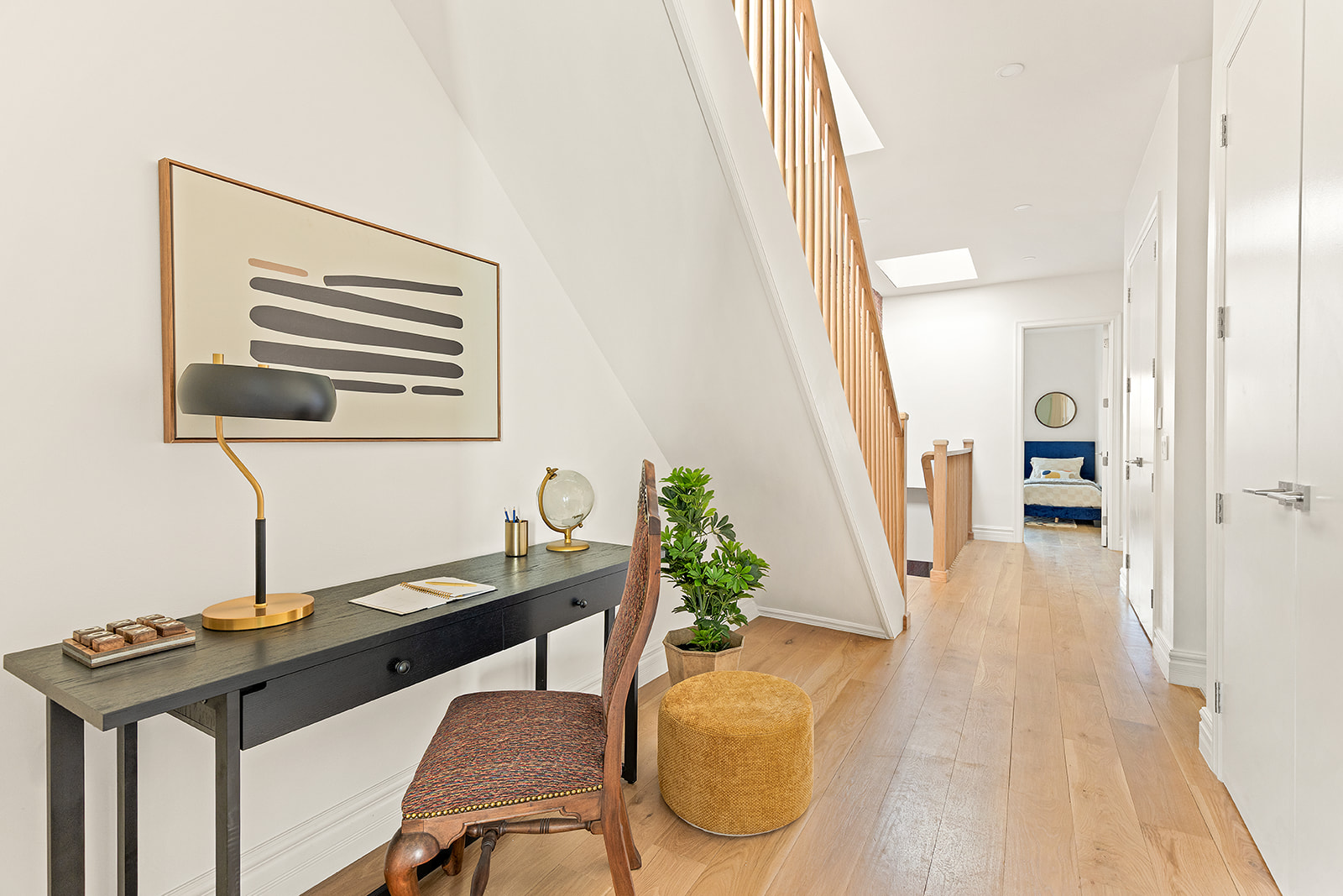 966 St Johns Place Brooklyn, NY 11213 - Photo 13 of 20 a view of a hallway with furniture and wooden floor