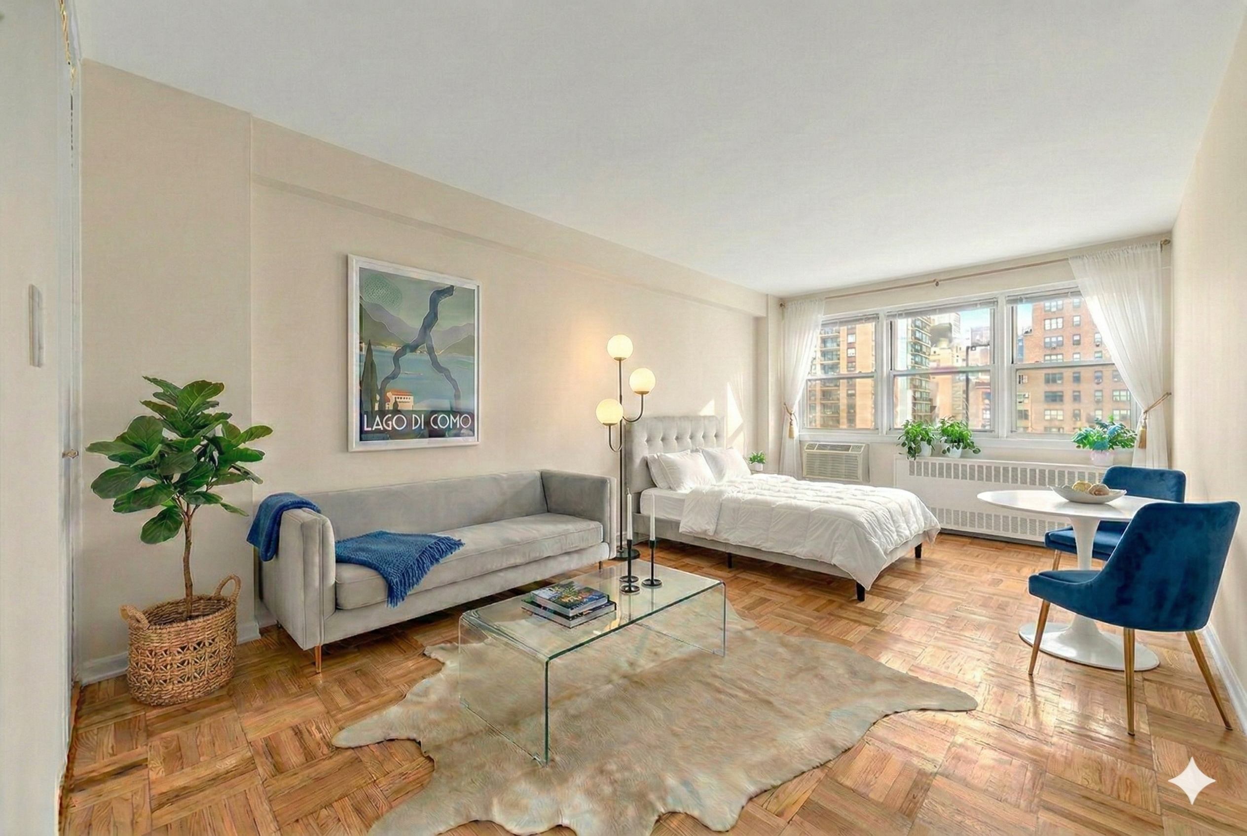 150 East 37th Street, Unit 10F Manhattan, NY 10016 - Photo 2 of 20 a living room with furniture and a large window