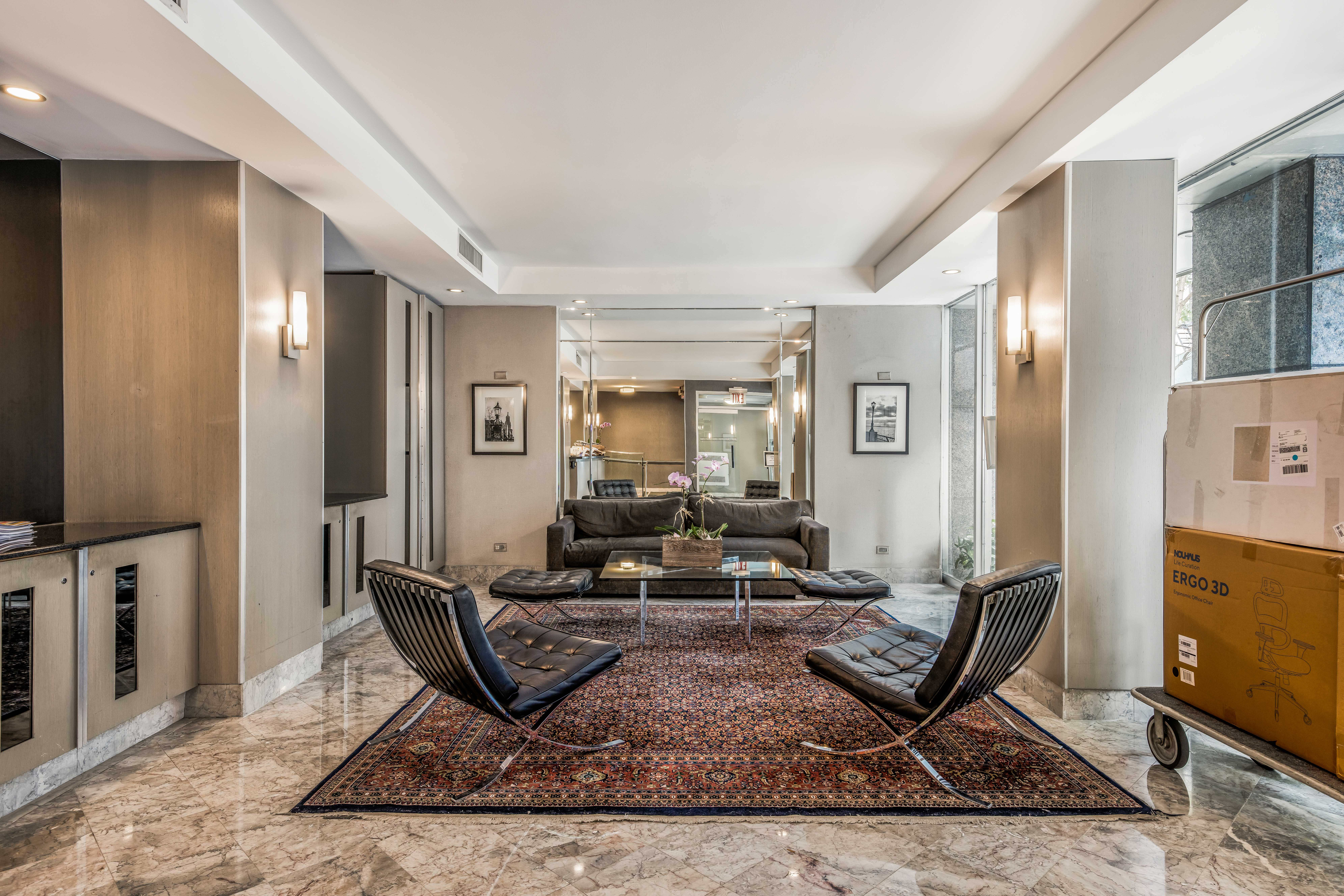 201 East 21st Street, Unit 3K Manhattan, NY 10010 - Photo 7 of 8 a living room with furniture and a rug