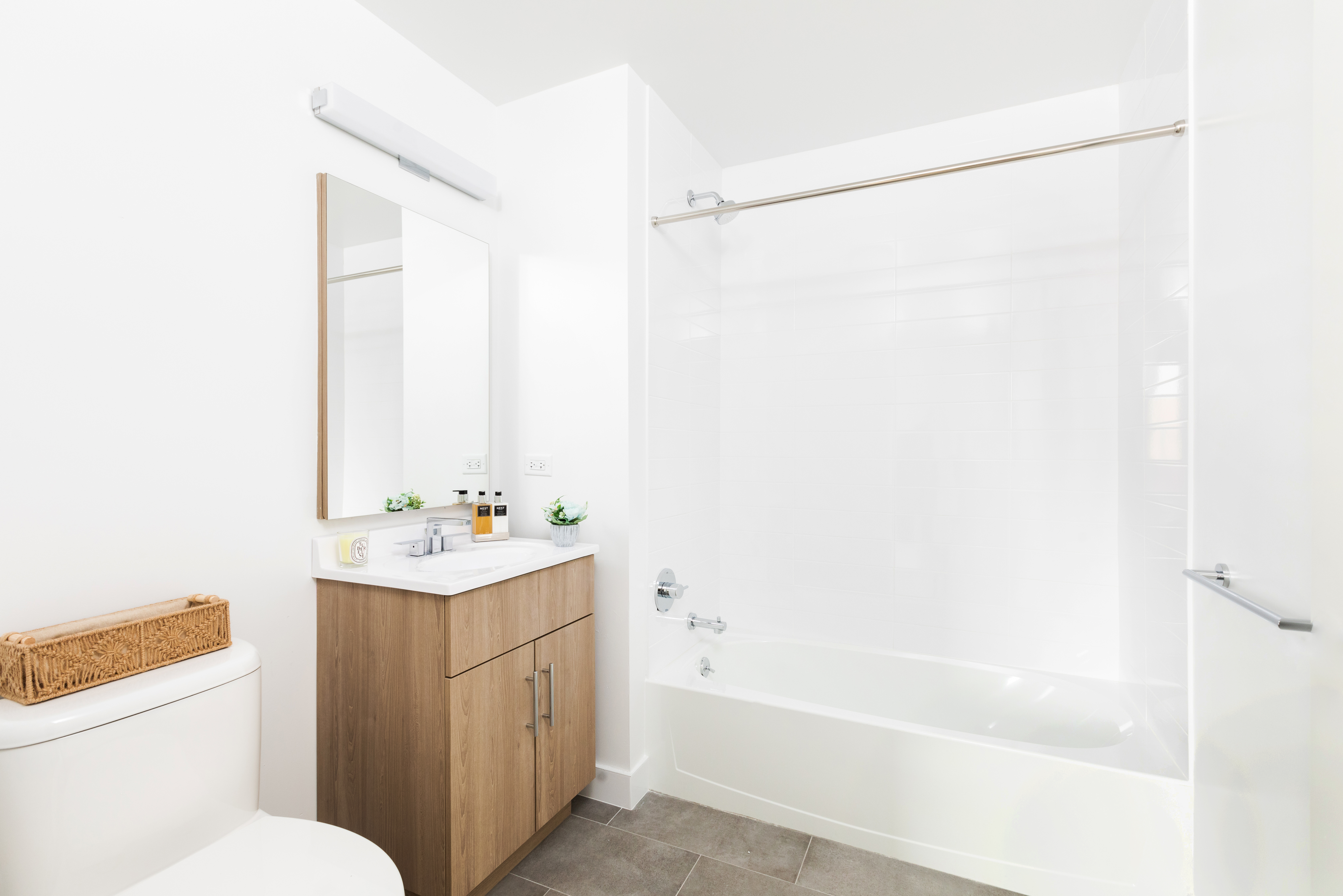 8 Palmetto Street, Unit 207 Brooklyn, NY 11221 - Photo 6 of 21 a bathroom with a sink a toilet and shower