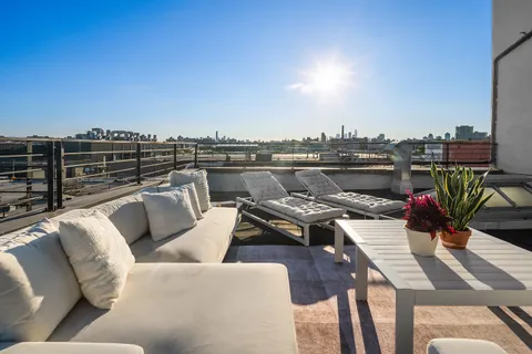 a outdoor space with patio furniture