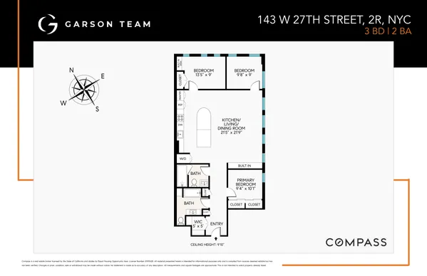 $1,650,000 | 143 West 27th Street, Unit 2R | Chelsea