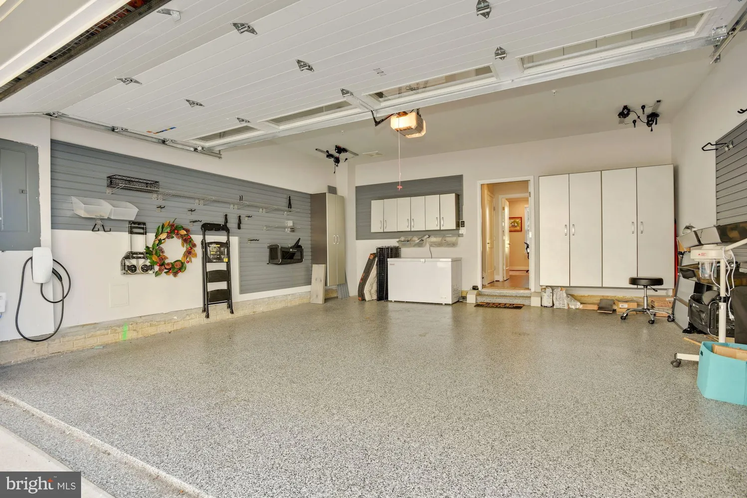 a front view of a building with windows