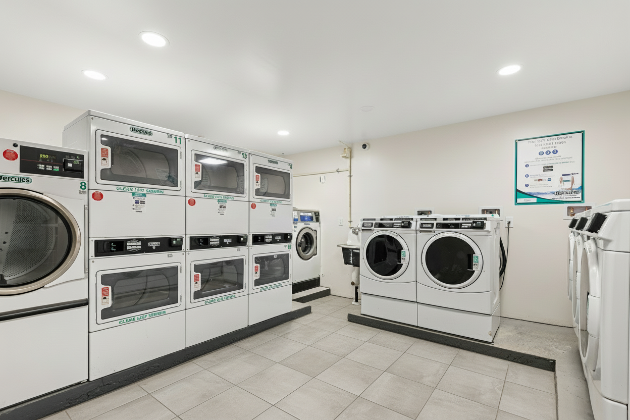 1333 Broadway, Unit 605 Brooklyn, NY 11221 - Photo 8 of 11 a utility room with dryer and washer