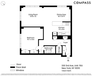 $999,999 | 330 3rd Avenue, Unit 15G | Kips Bay