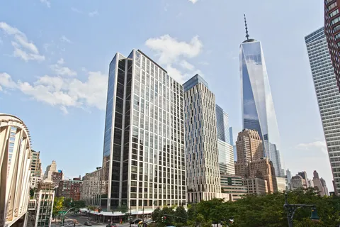 a view of a tall building