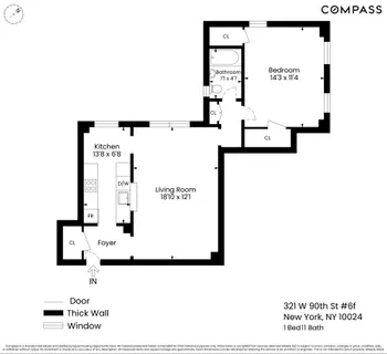 $4,600 | 321 West 90th Street, Unit 6F | Upper West Side
