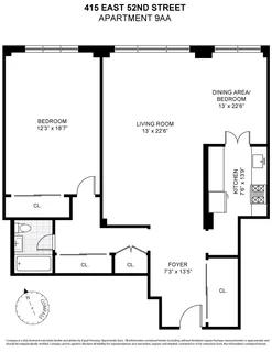 $700,000 | 415 East 52nd Street, Unit 9AA | Midtown East