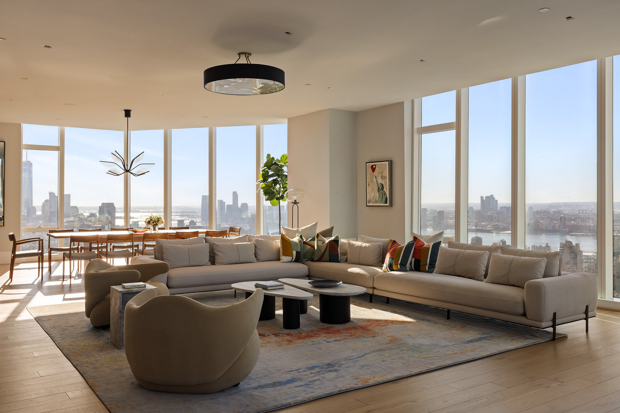45 East 22nd Street, Unit 52/53B Manhattan, NY 10010 - Photo 2 of 27 a living room with furniture and a large window