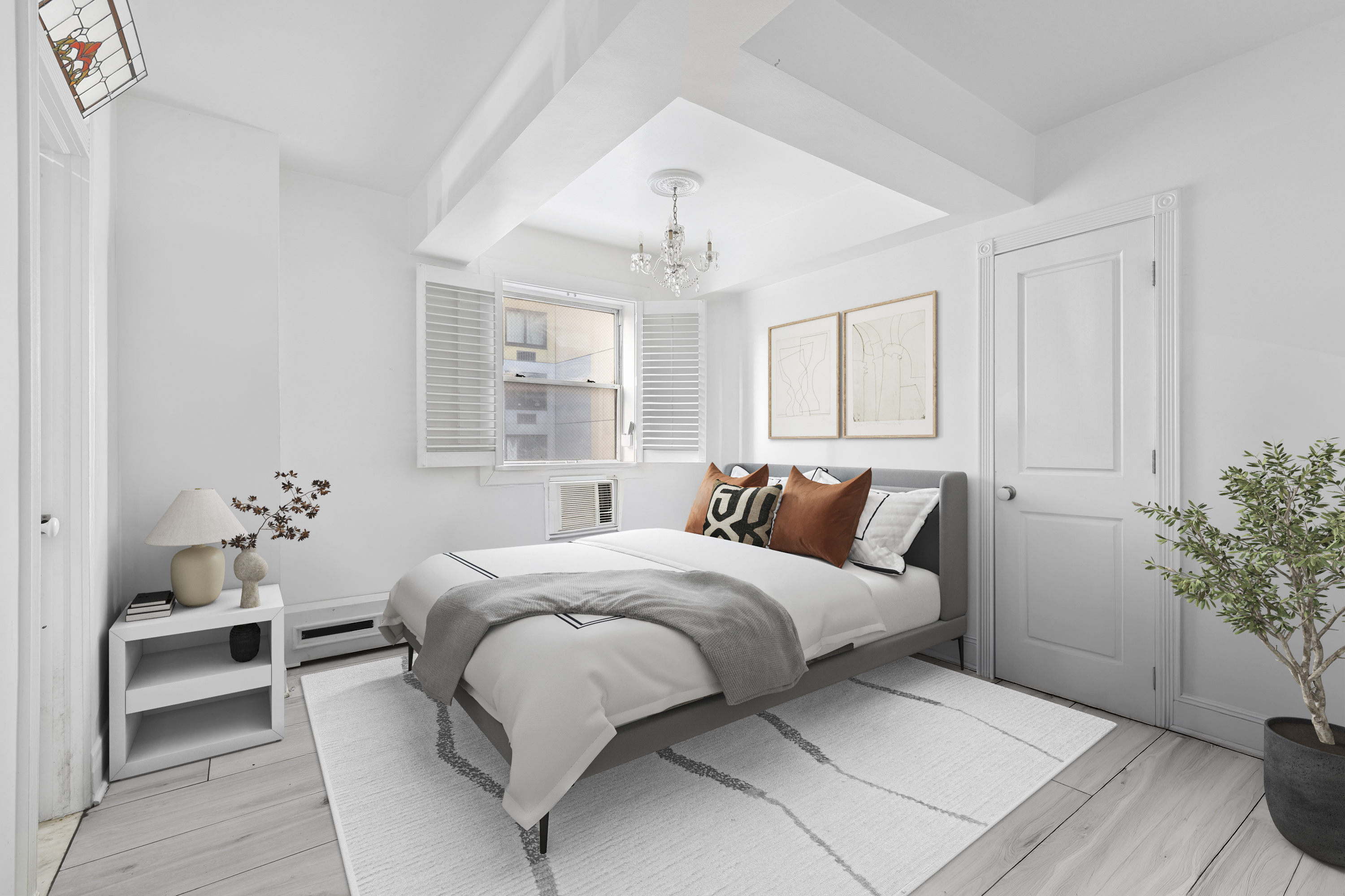 350 East 62nd Street, Unit PHD Manhattan, NY 10065 - Photo 8 of 15 a bedroom with a bed and a window