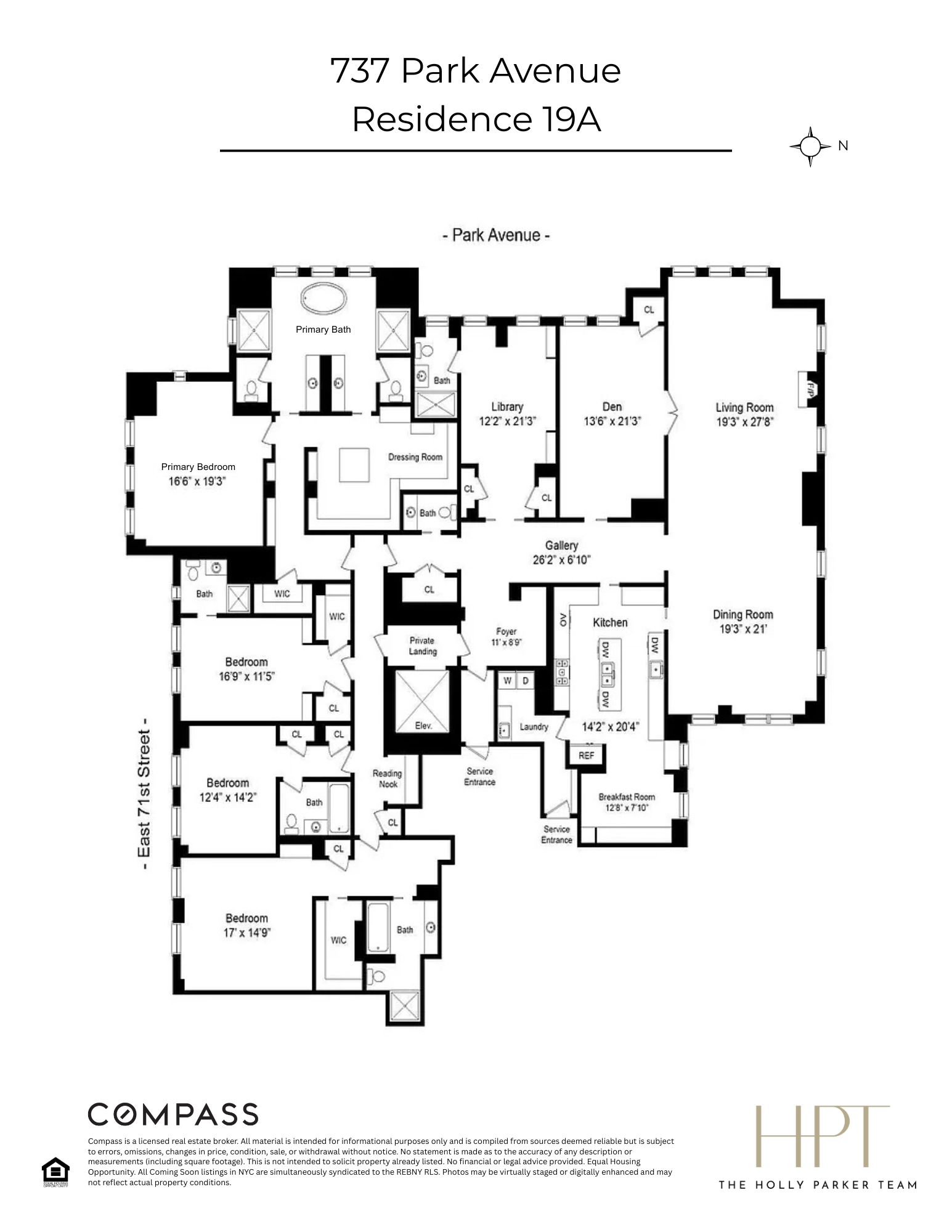737 Park Avenue 19A Upper East Side New York NY 10021