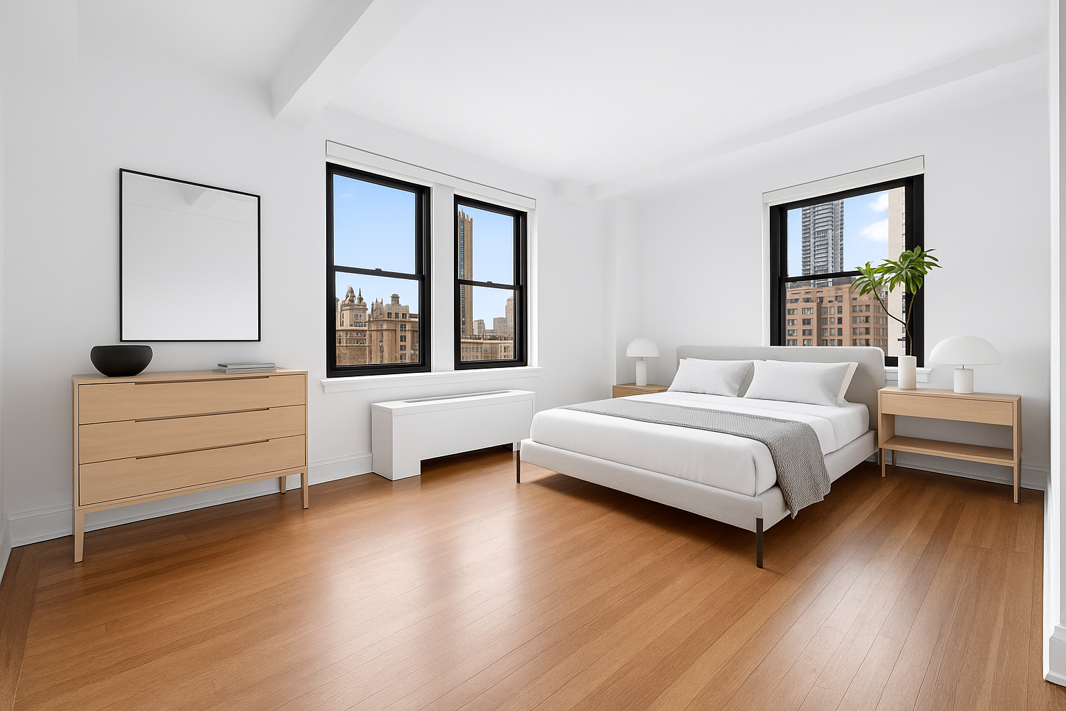 325 East 57th Street, Unit 11D Manhattan, NY 10022 - Photo 6 of 13 a bedroom with a bed and a window