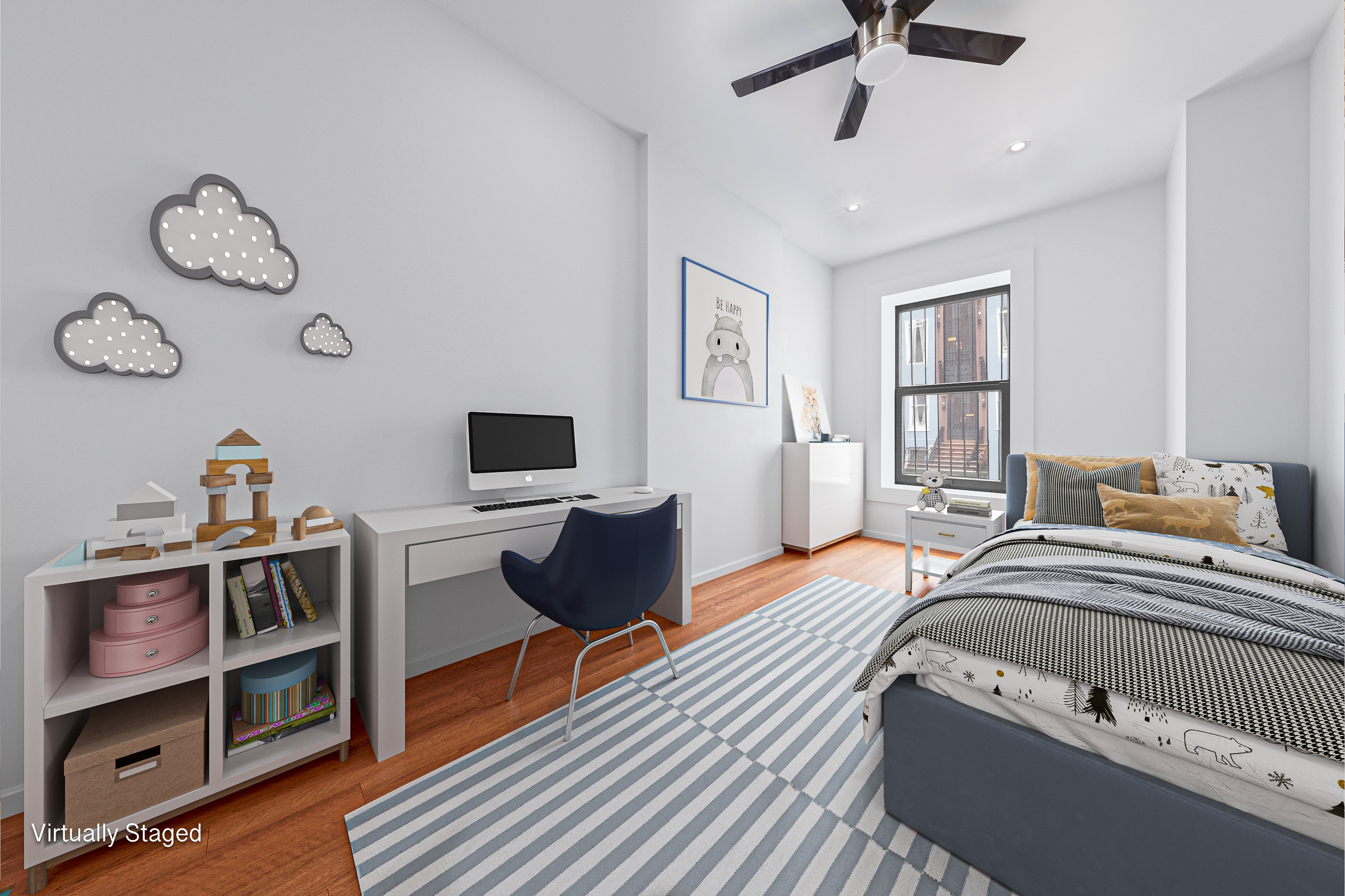 517 East 87th Street, Unit 1 Manhattan, NY 10128 - Photo 5 of 17 a bedroom with furniture and a window