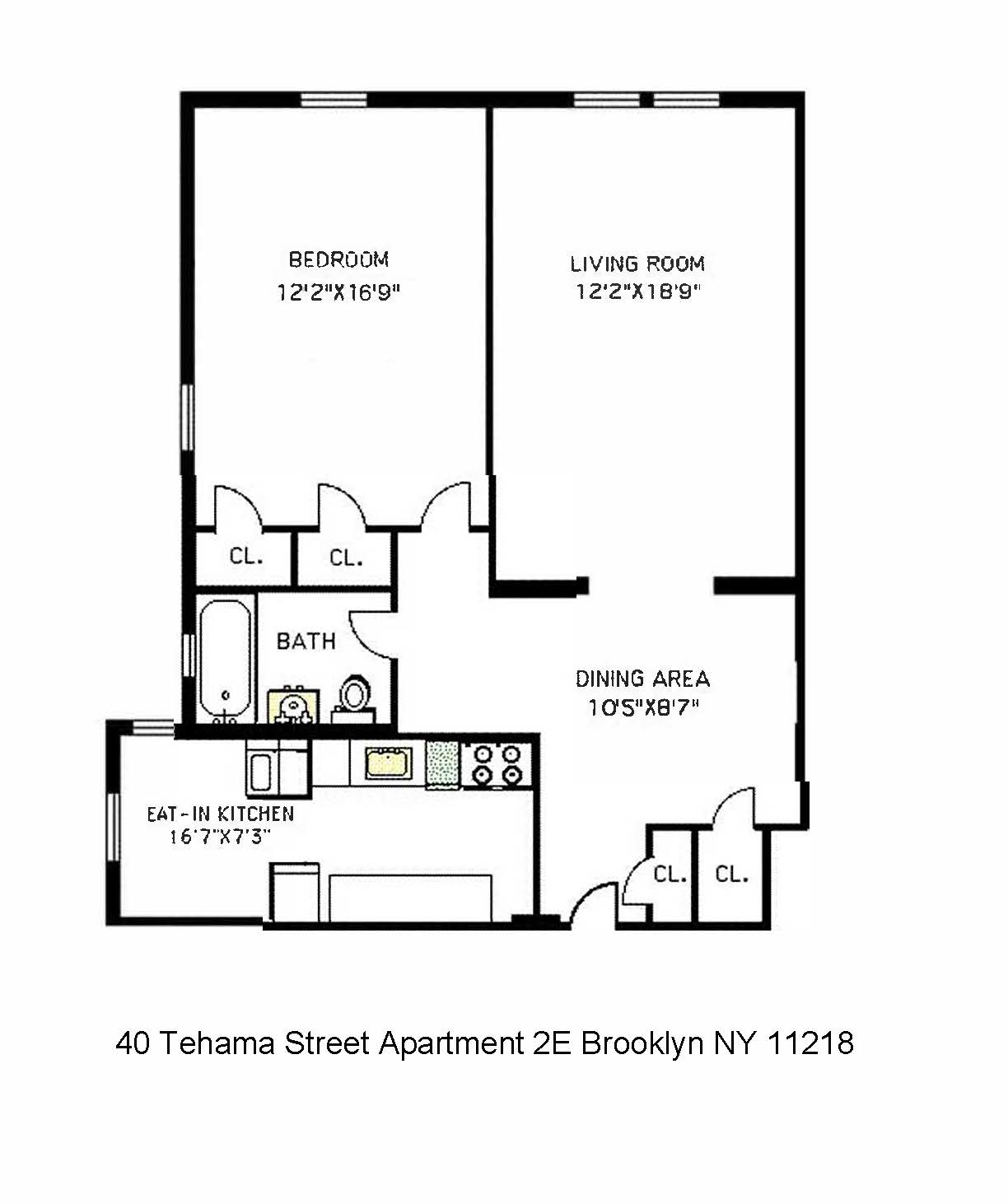 40 Tehama Street, Unit 2E Brooklyn, NY 11218 - Photo 12 of 12 a picture of a book and a bed