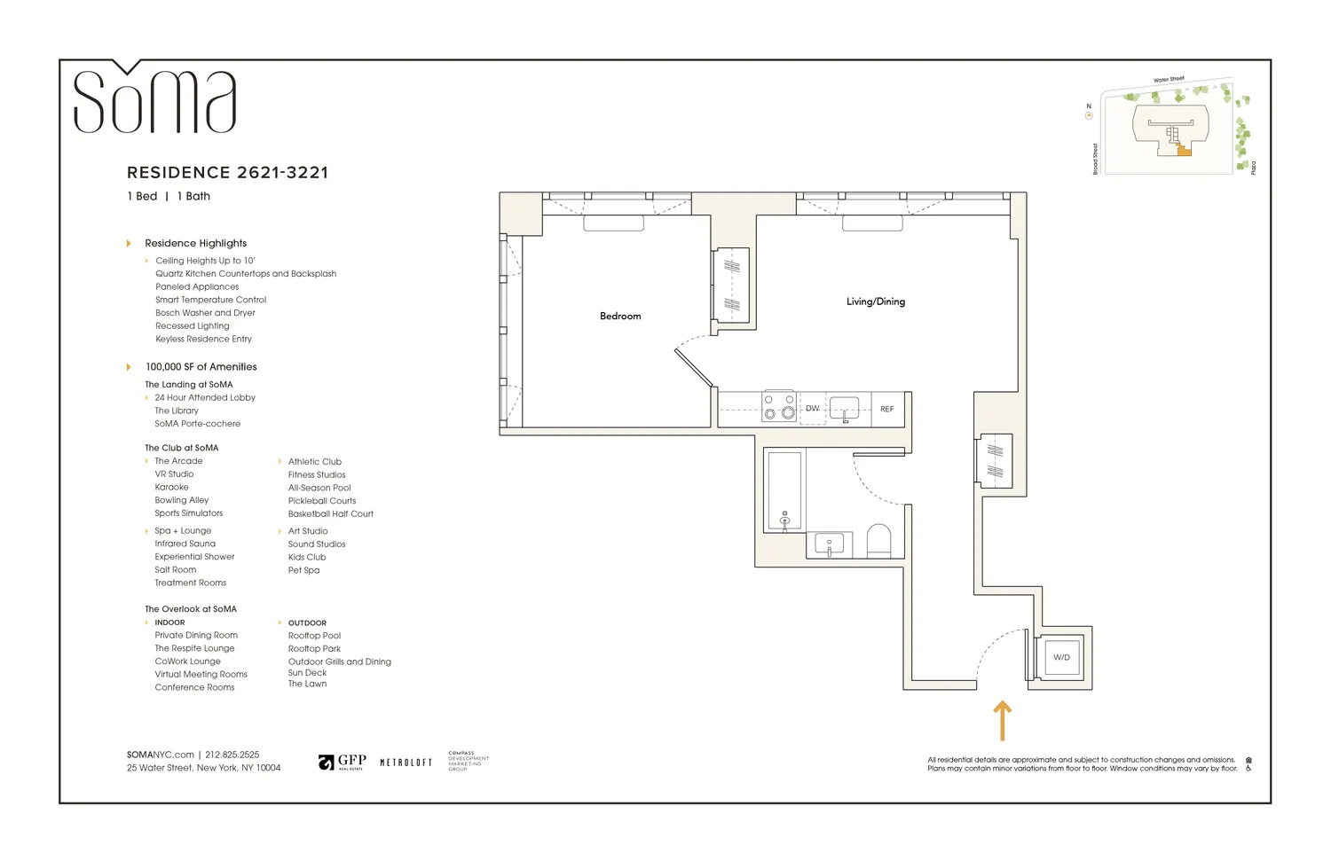 $6,025 | 25 Water Street, Unit 2821 | Financial District