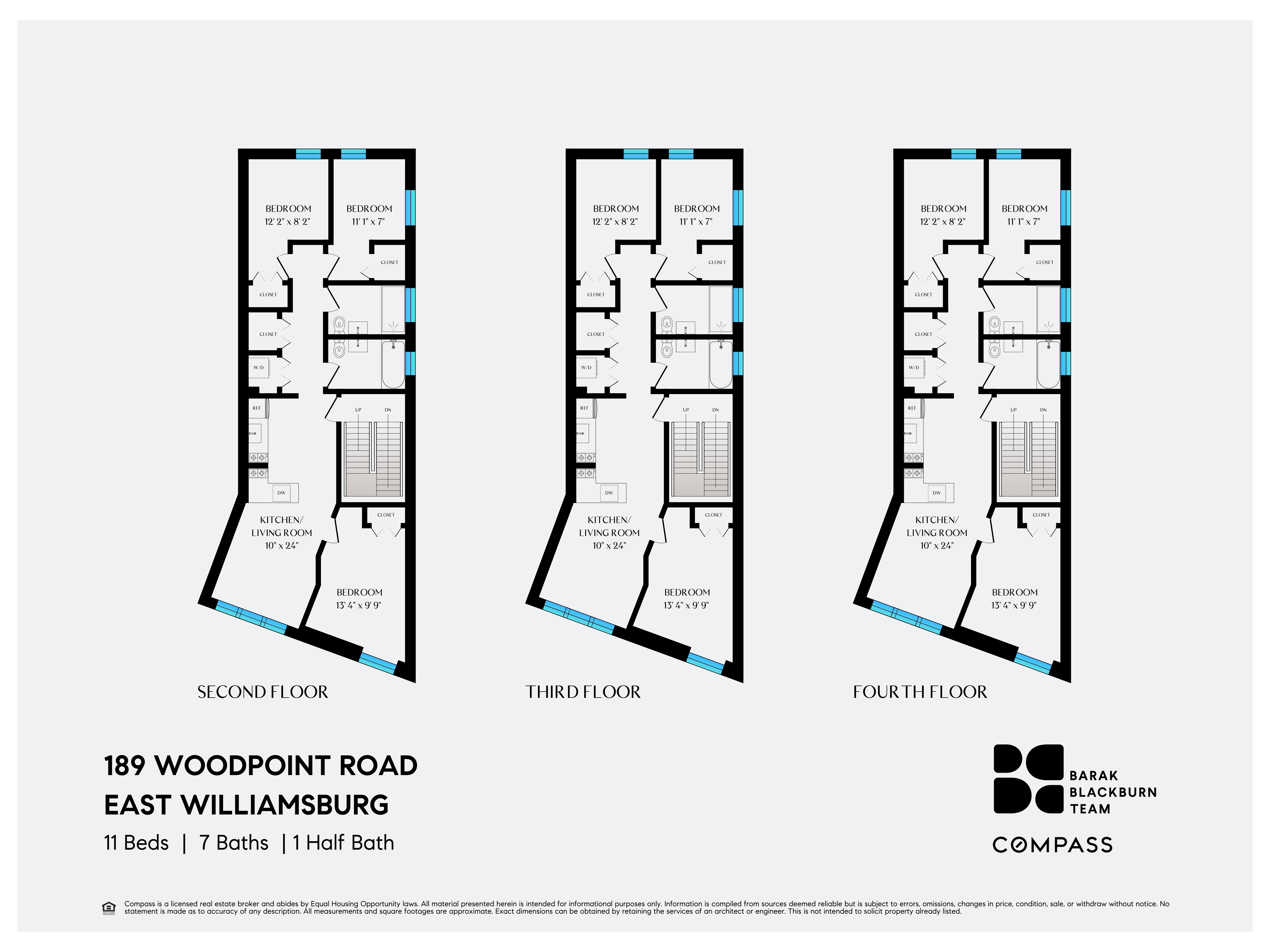 189 Woodpoint Road Brooklyn, NY 11211 - Photo 26 of 26 a picture of a room with a white wall and a large mirror