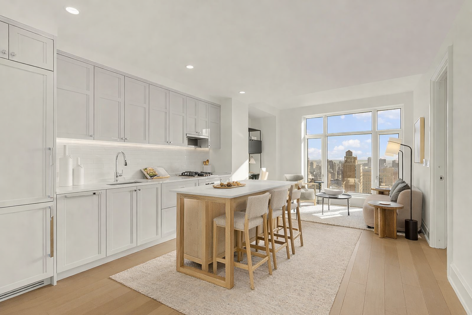 a kitchen with appliances a sink and cabinets