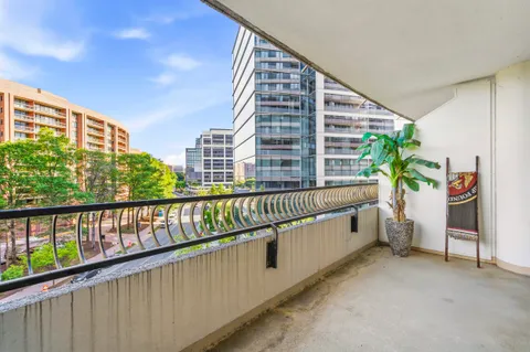 a view of balcony with city view