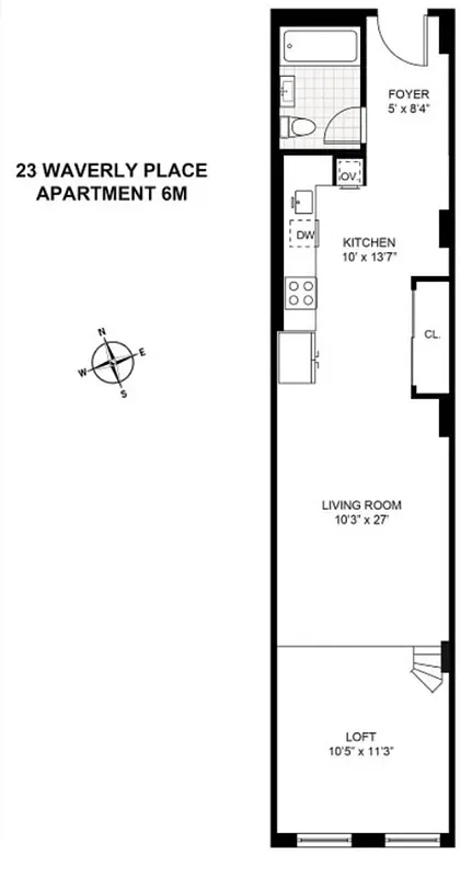 $4,450 | 23 Waverly Place, Unit 6M | Greenwich Village