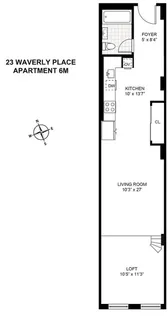 $4,450 | 23 Waverly Place, Unit 6M | Greenwich Village