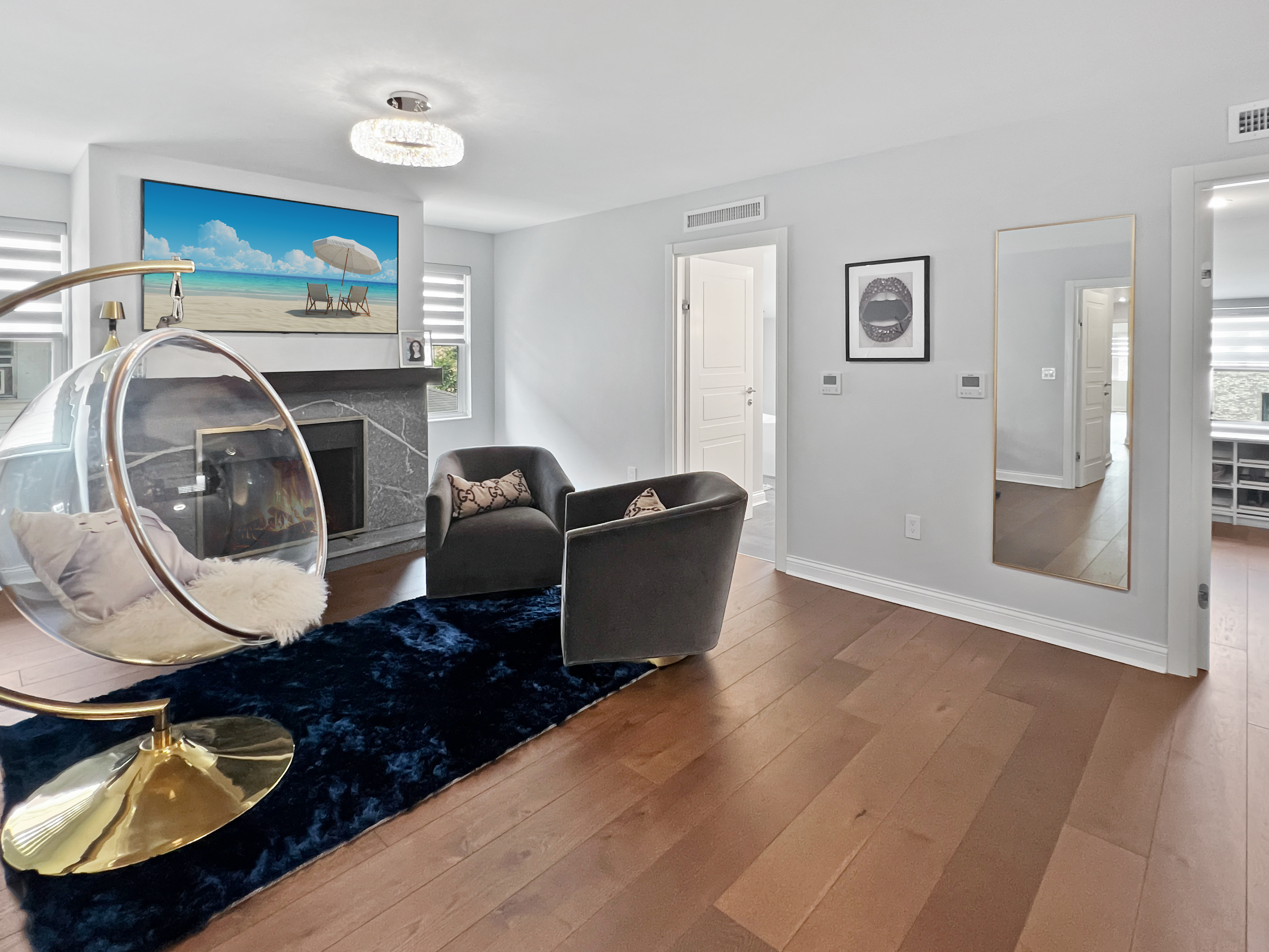 5021 Surf Avenue Brooklyn, NY 11224 - Photo 13 of 32 a living room with furniture and a fireplace