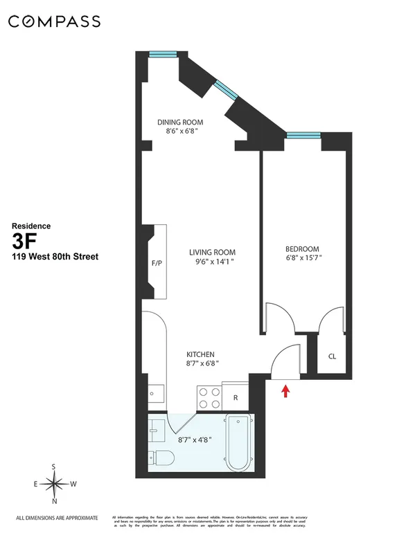 $620,000 | 119 West 80th Street, Unit 3F | Upper West Side