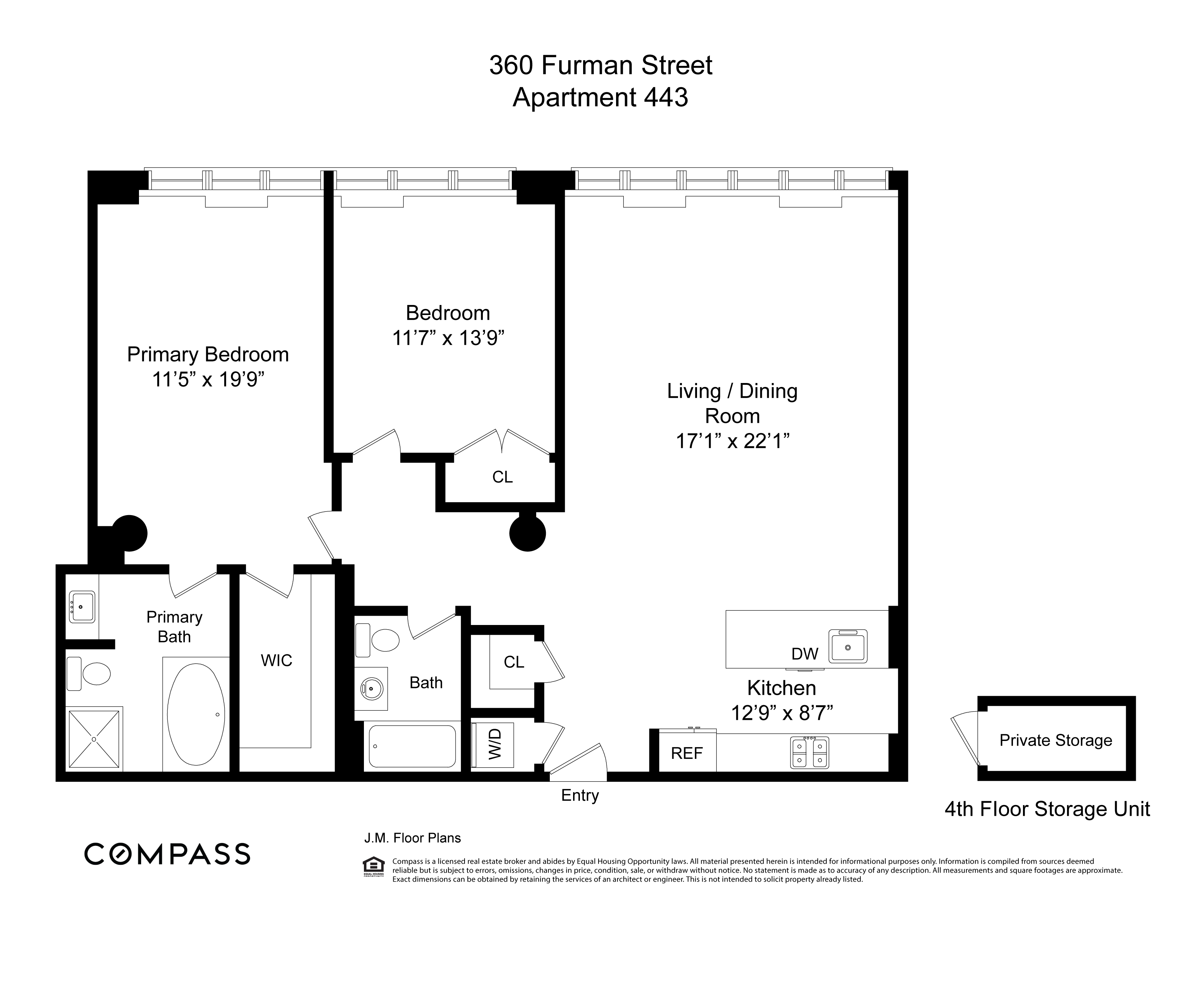 360 Furman Street, Unit 443 Brooklyn, NY 11201 - Photo 15 of 15 a picture of a wall with a rug