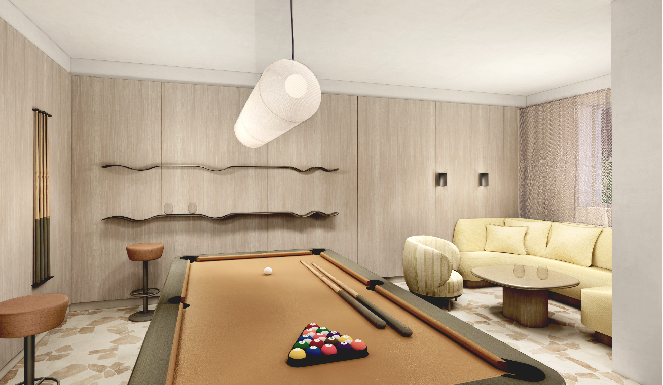 194 East 2nd Street, Unit 5L Manhattan, NY 10009 - Photo 8 of 12 a living room with furniture a rug and a chandelier