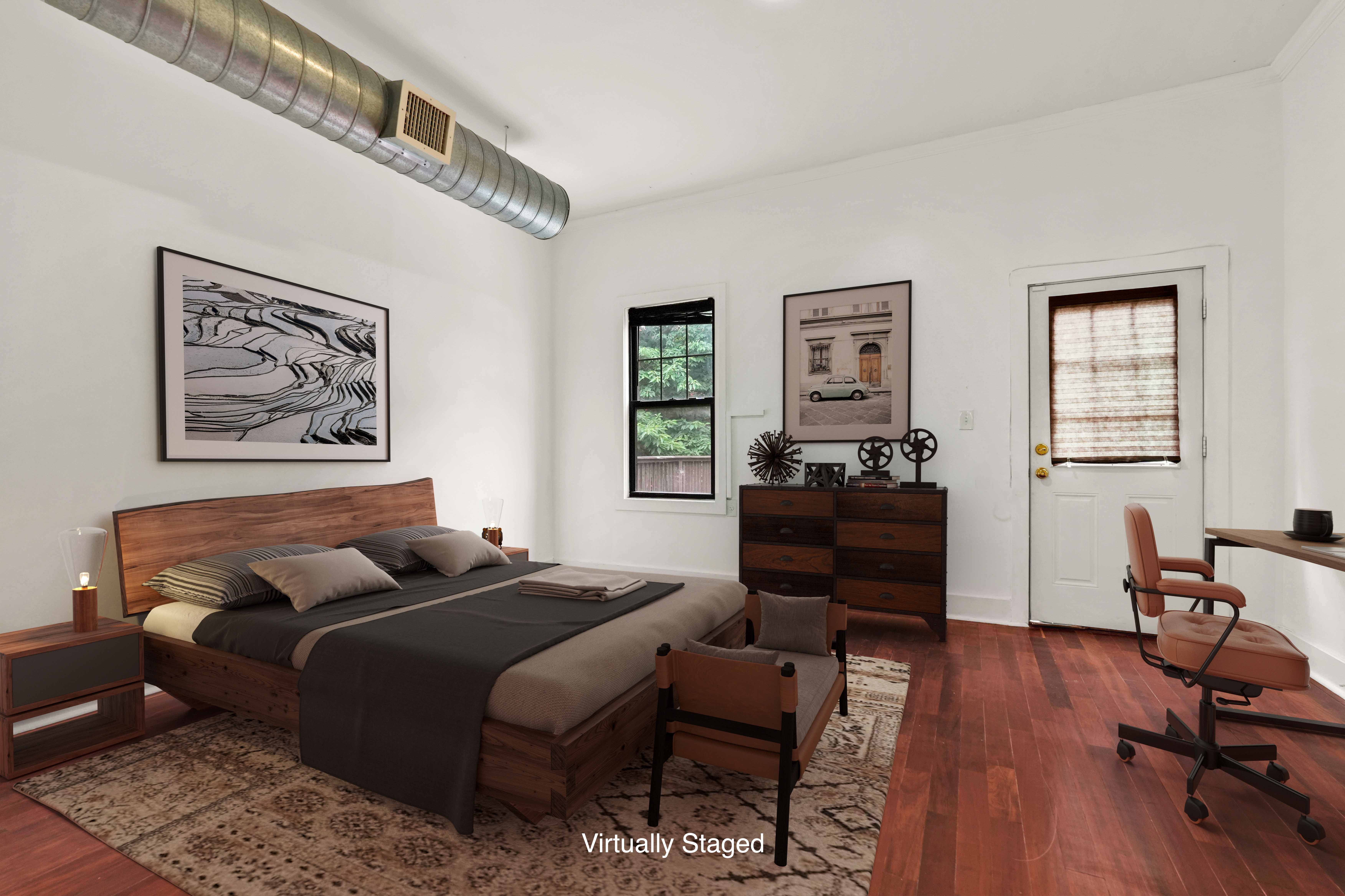 17 A Suydam Place, Unit 2 Brooklyn, NY 11233 - Photo 6 of 28 a bedroom with furniture and a window