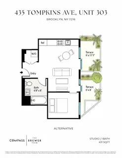 $600,000 | 435 Tompkins Avenue, Unit 303 | Bedford-Stuyvesant