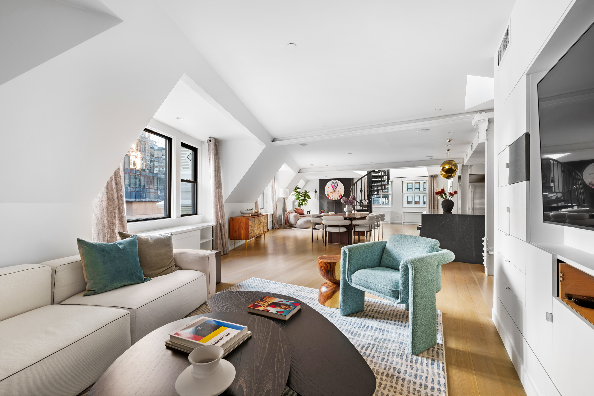 1200 Broadway, Unit PH89 Manhattan, NY 10001 - Photo 15 of 47 a living room with furniture and a large window