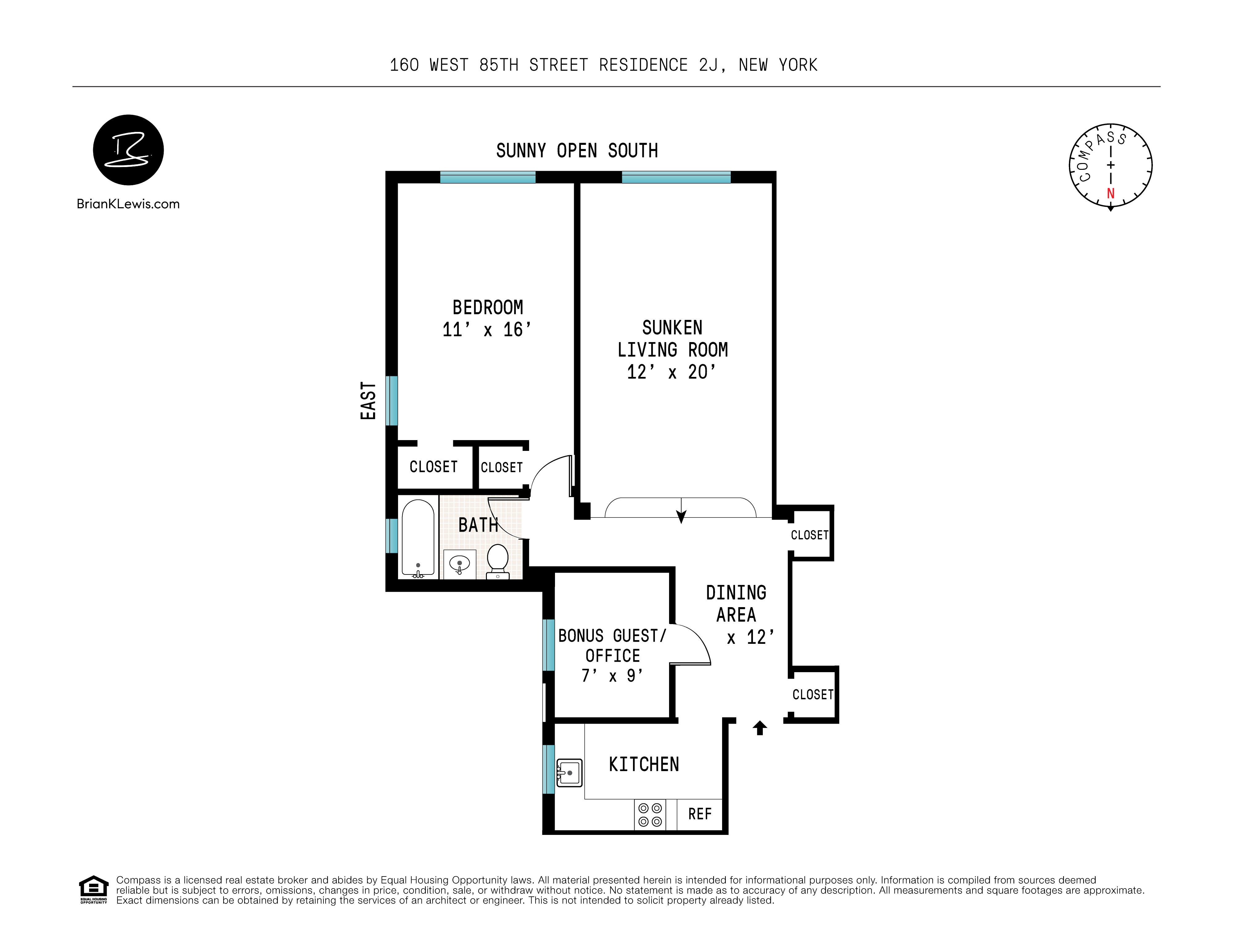 160 West 85th Street, Unit 2J1 Manhattan, NY 10024 - Photo 12 of 12 a picture of a floor plan