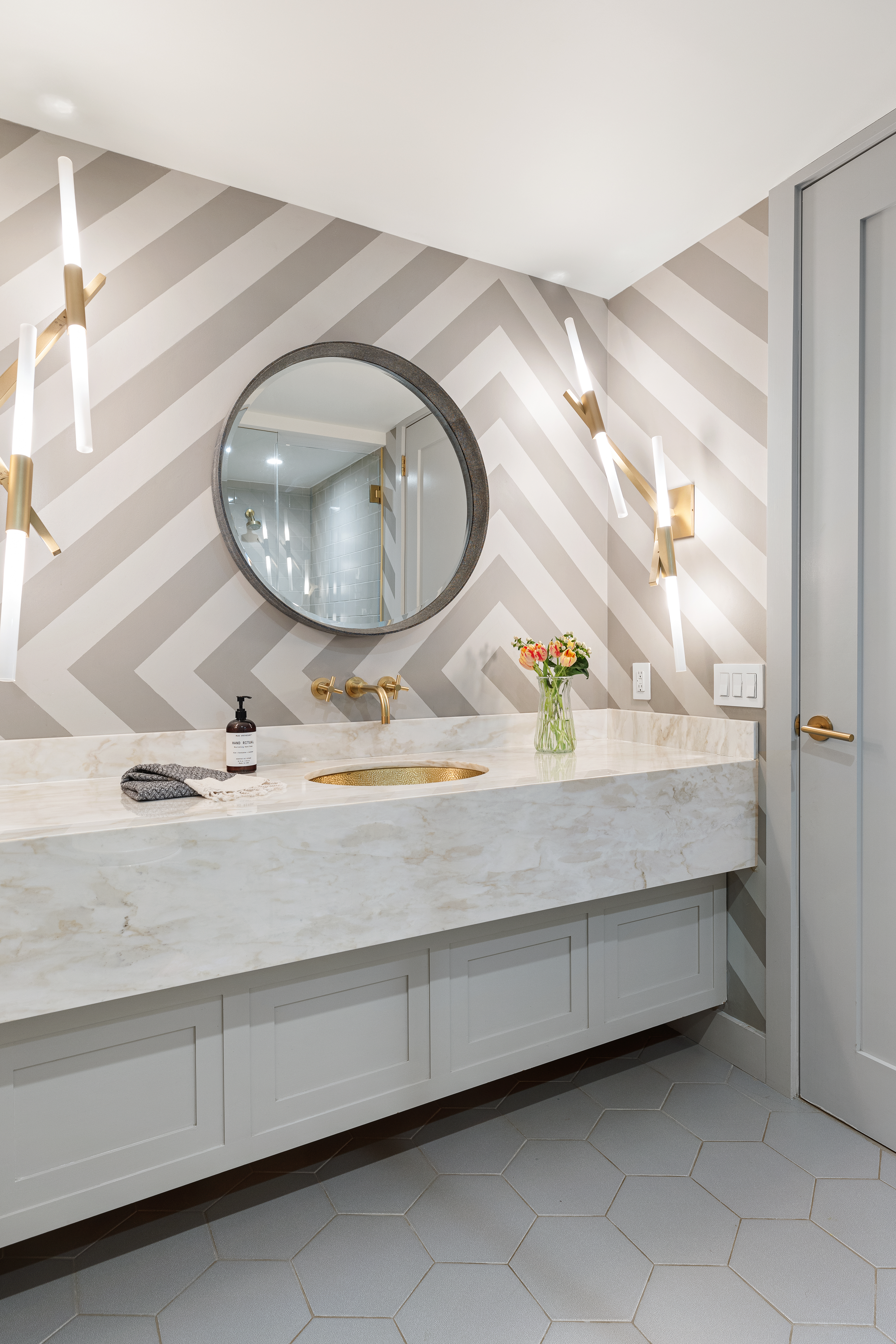 466 Washington Street, Unit 3W Manhattan, NY 10013 - Photo 13 of 14 a sink with a mirror