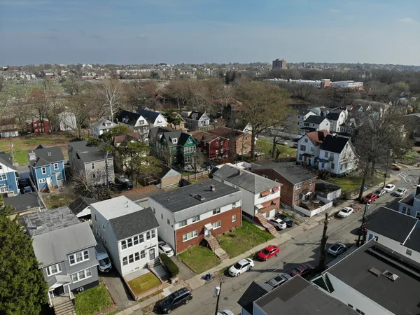 an aerial view of a city