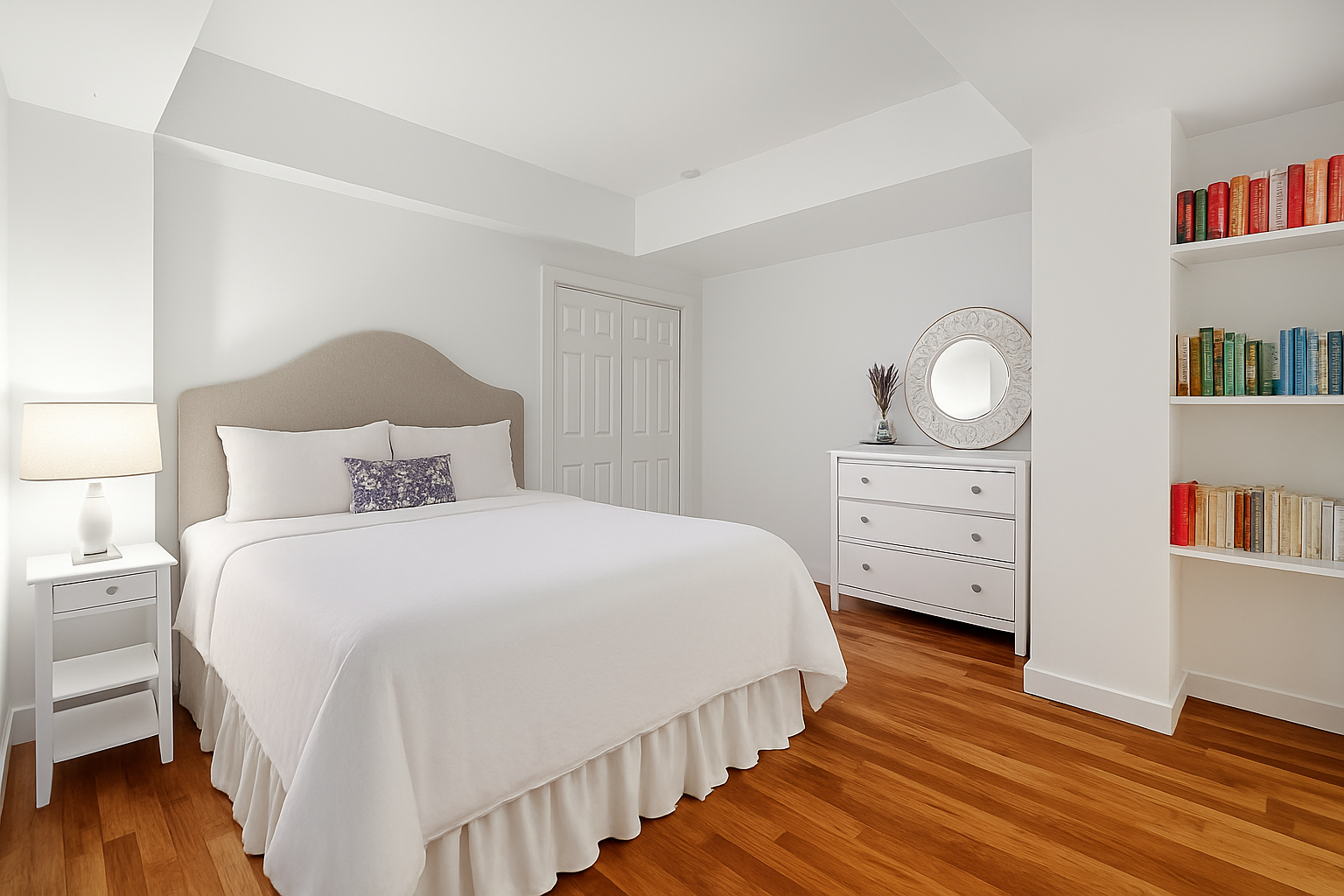161 North 4th Street, Unit 1F Brooklyn, NY 11211 - Photo 3 of 10 a bedroom with bed and cabinets