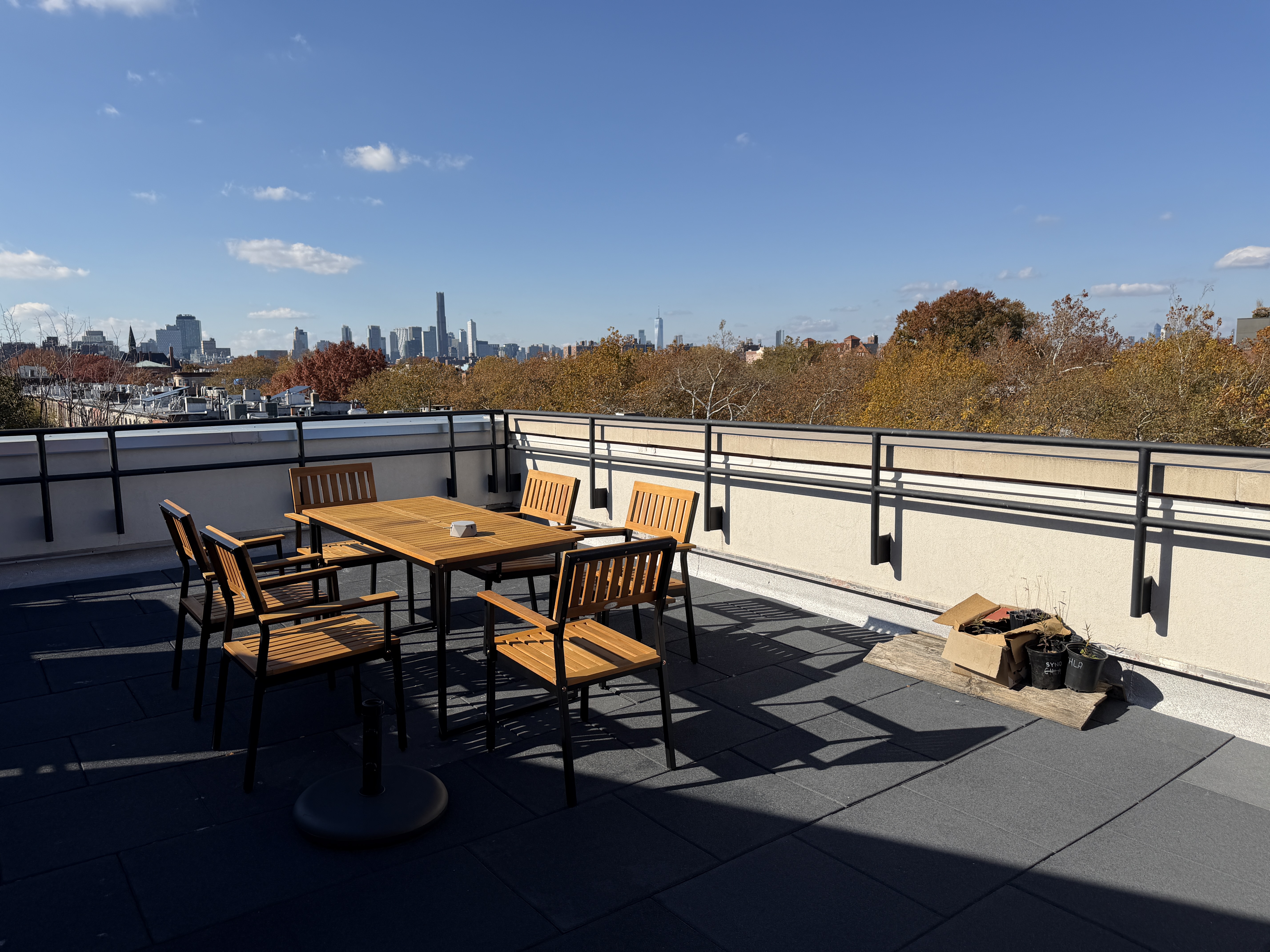 467 Tompkins Avenue, Unit 3A Brooklyn, NY 11216 - Photo 11 of 12 a view of a terrace with furniture and stove