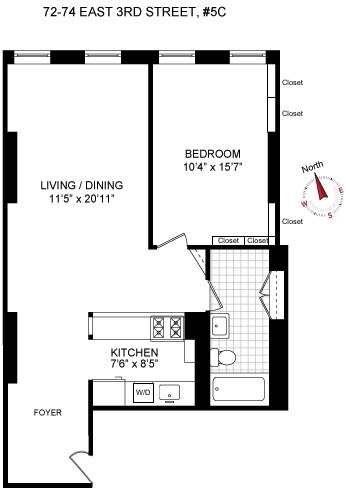 72 East 3rd Street, Unit 5C Manhattan, NY 10003 - Photo 6 of 6