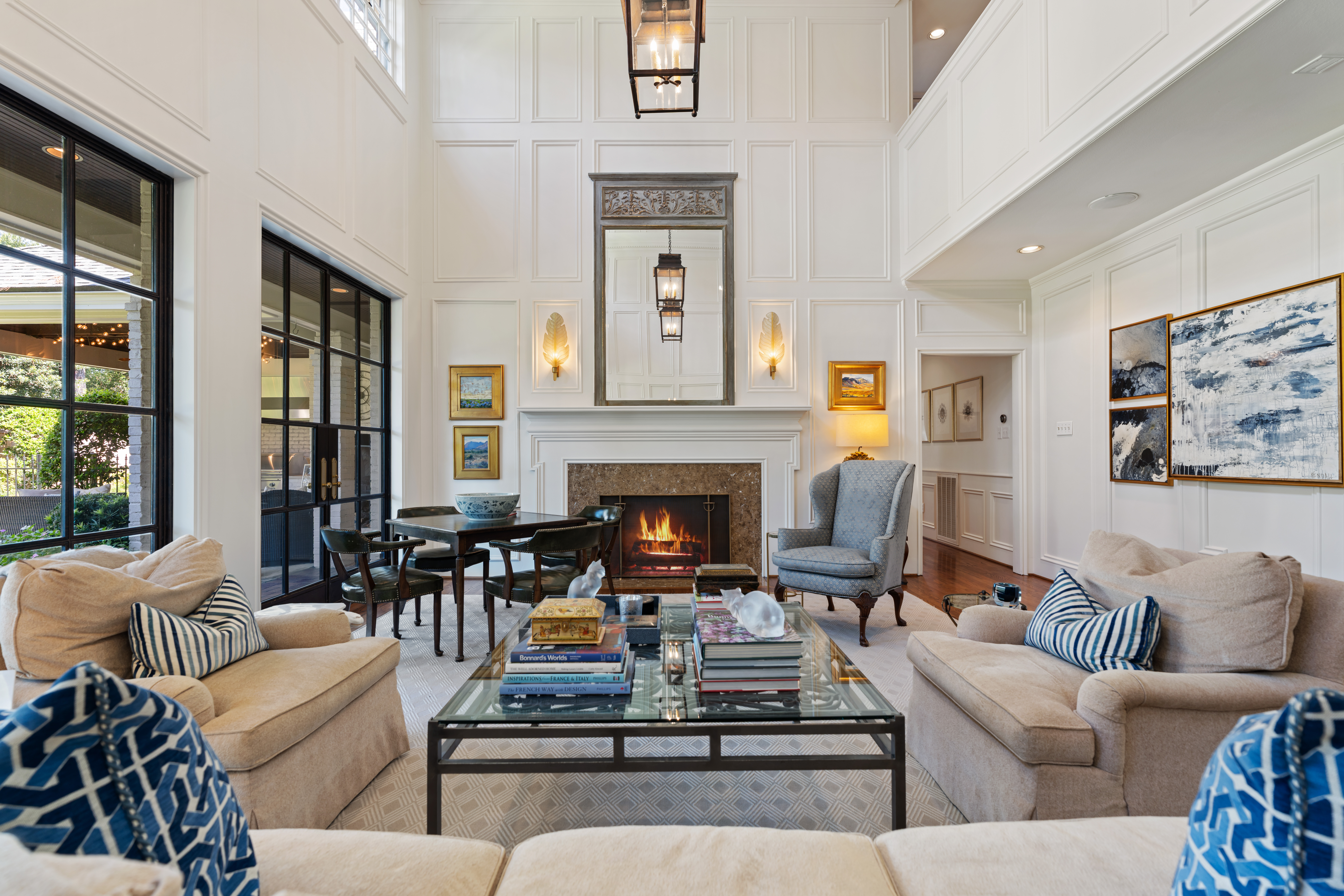 711 Pifer Road Houston, TX 77024 - Photo 13 of 53 a living room with furniture fireplace and a large window