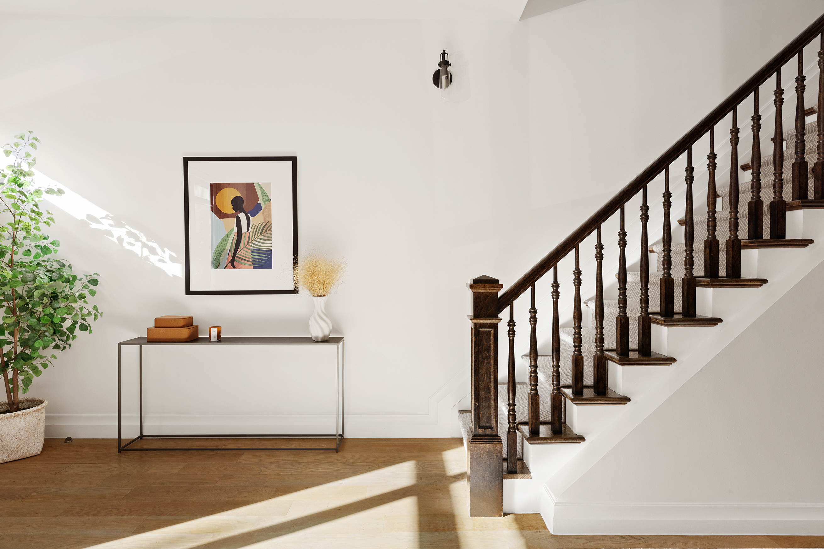 203 Halsey Street Brooklyn, NY 11216 - Photo 5 of 21 a view of a hallway with staircase