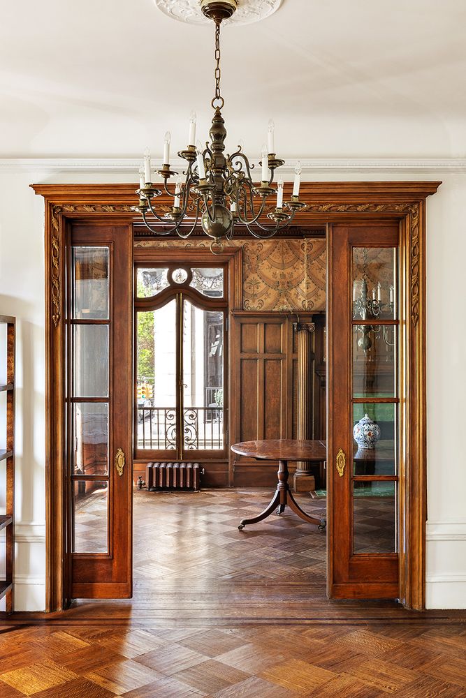 a view of a living room and bathroom
