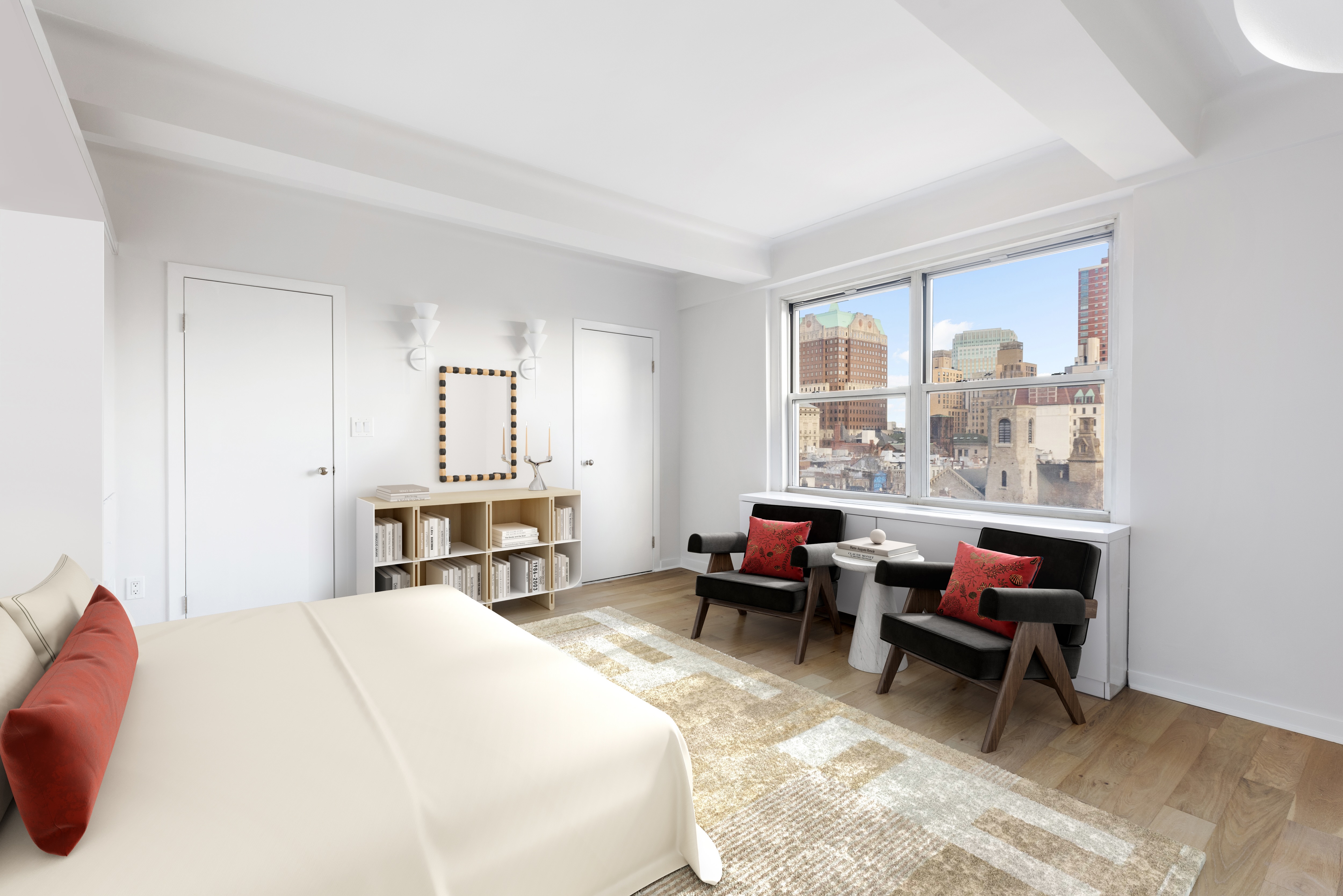 70 Remsen Street, Unit 10J Brooklyn, NY 11201 - Photo 1 of 11 a bedroom with a bed and a window