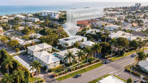 an aerial view of multiple house